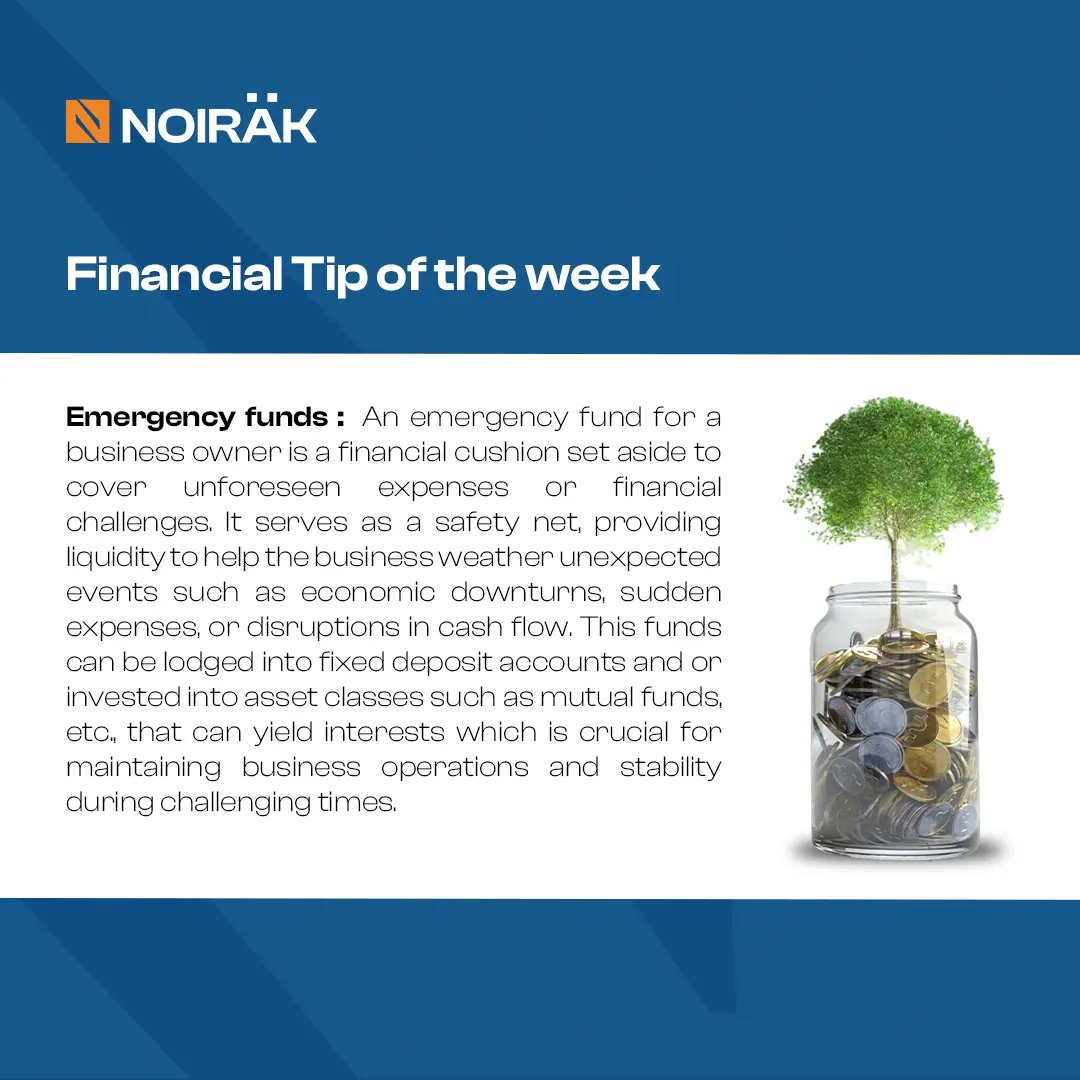 Noirak_hq's tweet photo. Emergency fund is Strategic Investment for Unforeseen Challenges which every SMES should create for the business to strive and grow.
#AfCFTA
#empower
#noirรคk
#financing
#digitizing
#shes26 #rugar https://t.co/IlRCcerOi5