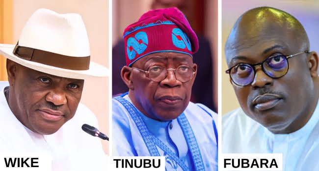 AkDankama's tweet photo. President Bola Tinubu holds a meeting with Governor Simi Fubara of Rivers State at the Presidential Villa in Abuja. Unlike a previous gathering with loyalists during discussions with Minister Nyesom Wike, the governor arrives alone for this meeting at around 5:35 p.m. https://t.co/Gu7uNwyohD