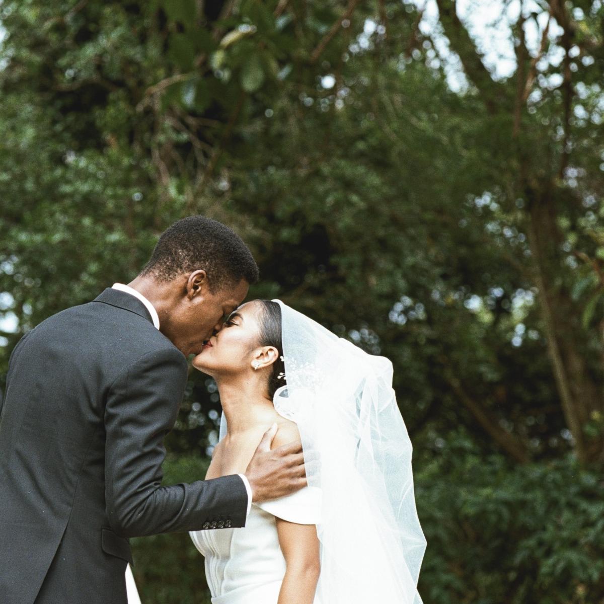 The newlyweds 🤵🏾👰🏽
"You may now kiss your bride." This was snapped the moment the newlyweds kissed, responding to being pronounced husband and wife. 

📸 Promise Joe Armstrong

#KodakMoment