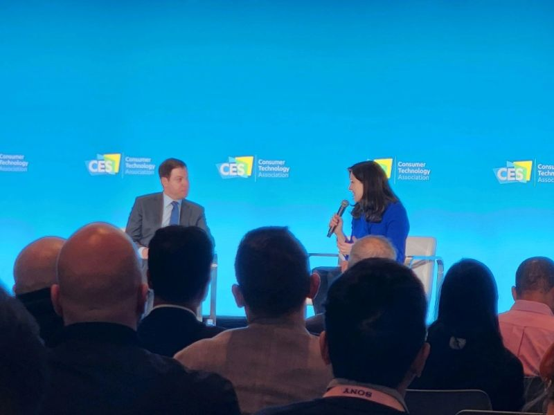 sbaxenberg's tweet photo. At #ces2024, @WhiteHouse Deputy NatSec Advisor Anne Neuberger announces that the US has signed an agreement with the EU on a "joint roadmap" for #IoT device #cybersecurity labeling to enable reciprocity with the US Cyber Trust Mark program being implemented by @FCC https://t.co/abbM8kW3bF