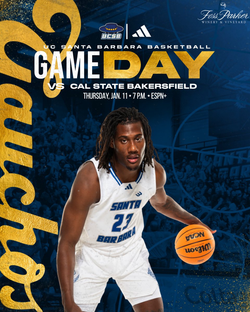 Back at home tonight! First 500 students get a FREE Woodstock's gift card! 🆚 Cal State Bakersfield ⏰ 7 p.m. 📍 The Thunderdome | Santa Barbara, Calif. 📺 ESPN+ | es.pn/3U0gR8v 📊 bit.ly/UCSBvsCSUBLive… 🎟 bit.ly/UCSBBasketball… #GoGauchos | @ariel_bland15