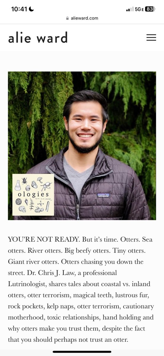 Ologies's tweet photo. OHHH WE GOT OTTERS.
With Dr. @Chris_J_Law:
https://t.co/Sv9zxhmrko https://t.co/JlEGu3zIwK