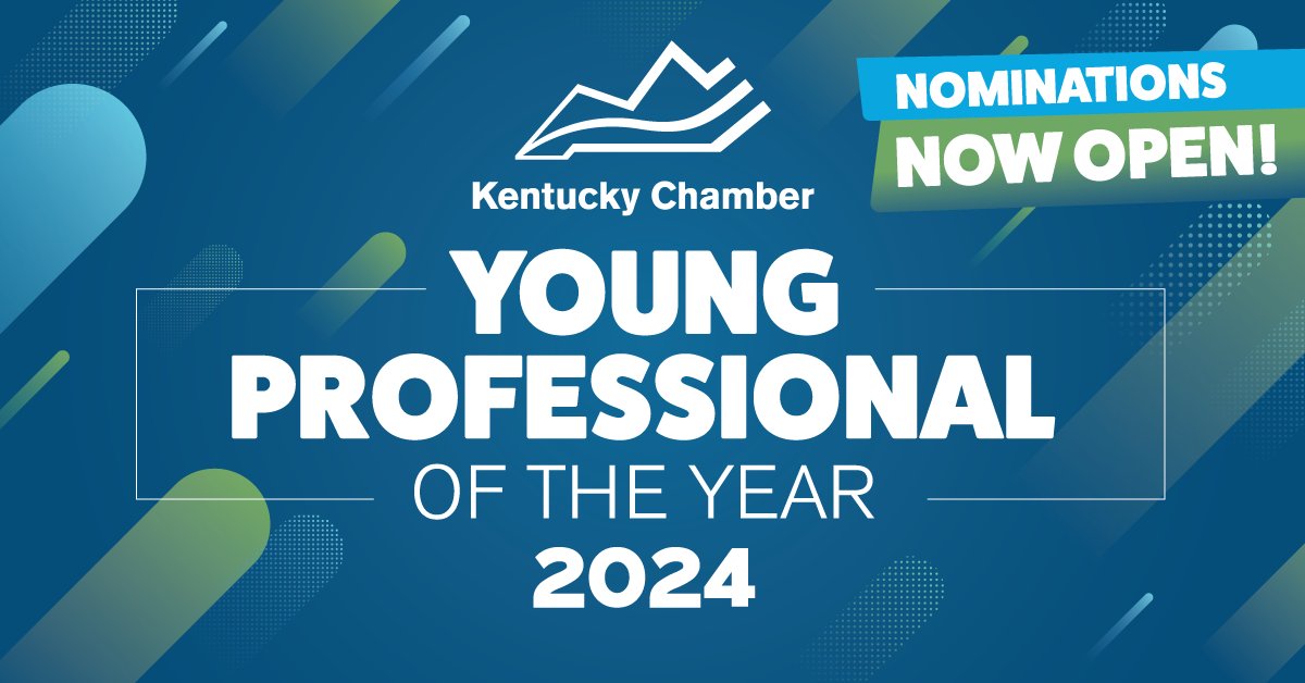 NOMINATIONS OPEN: Do you know an exceptional young leader making a meaningful impact in their industry and community? Nominate them for the Kentucky Chamber’s first-ever Young Professional of the Year award! Learn more: kychamber.com/nominations-20….