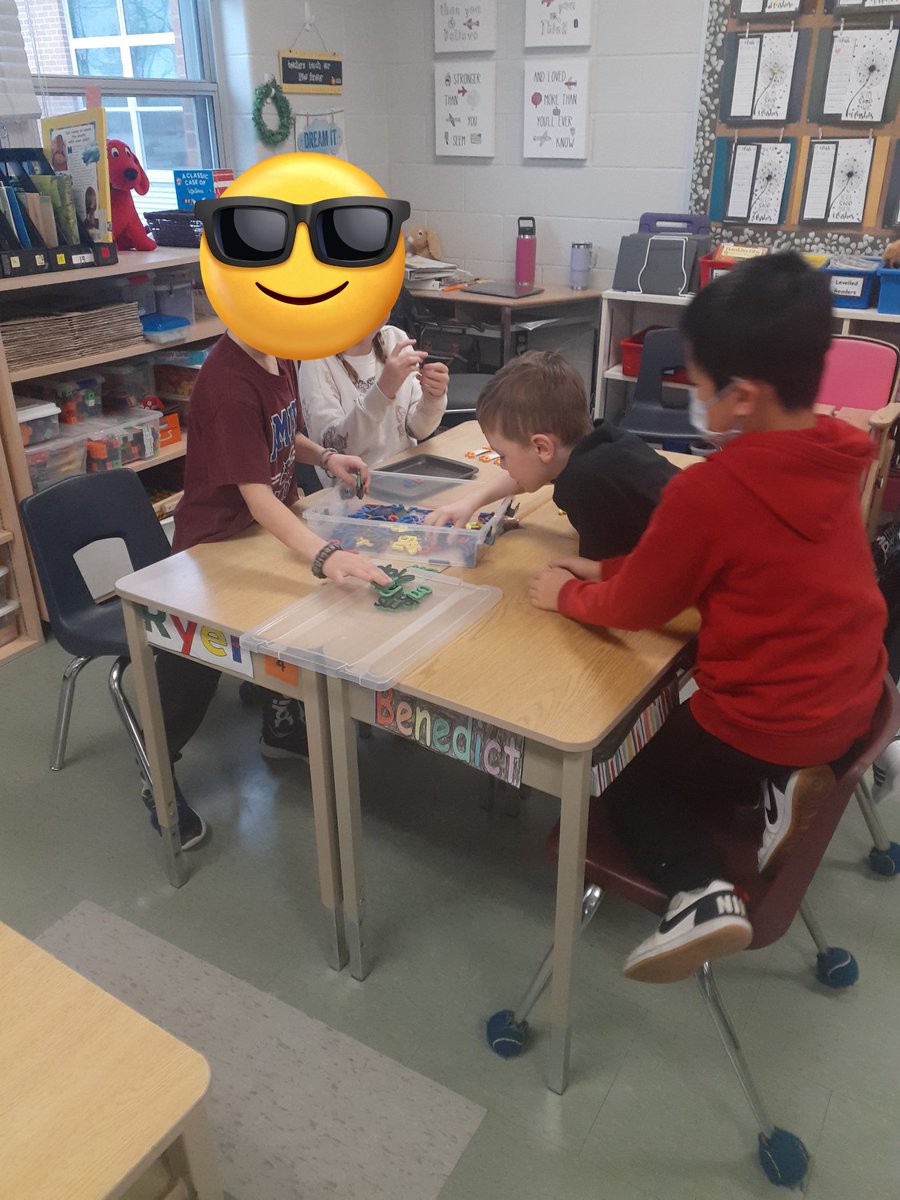 Using magnets in our word chains today - exploring silent e. <a href="/LambethPS1/">Lambeth P.S.</a>