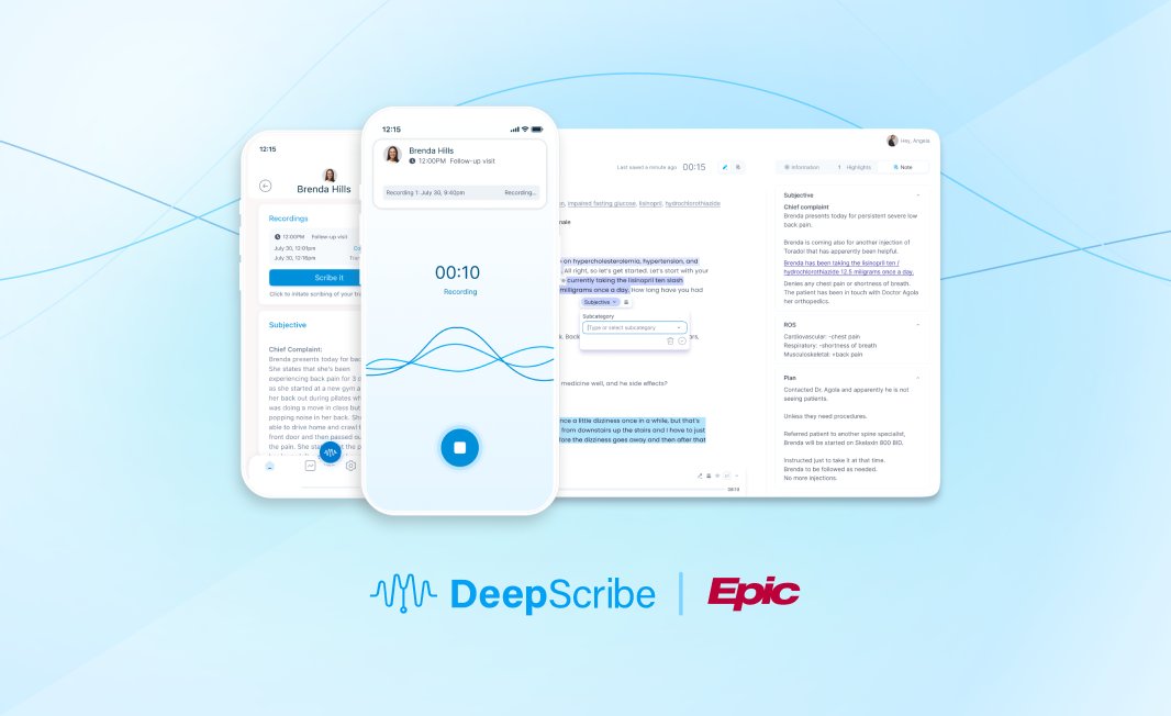 DeepScribe is ushering in the next era of innovation on the Epic platform: deepscribe.ai/resources/deep…