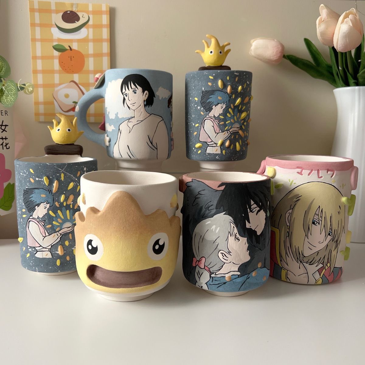 Howl’s moving castle cups 🏰