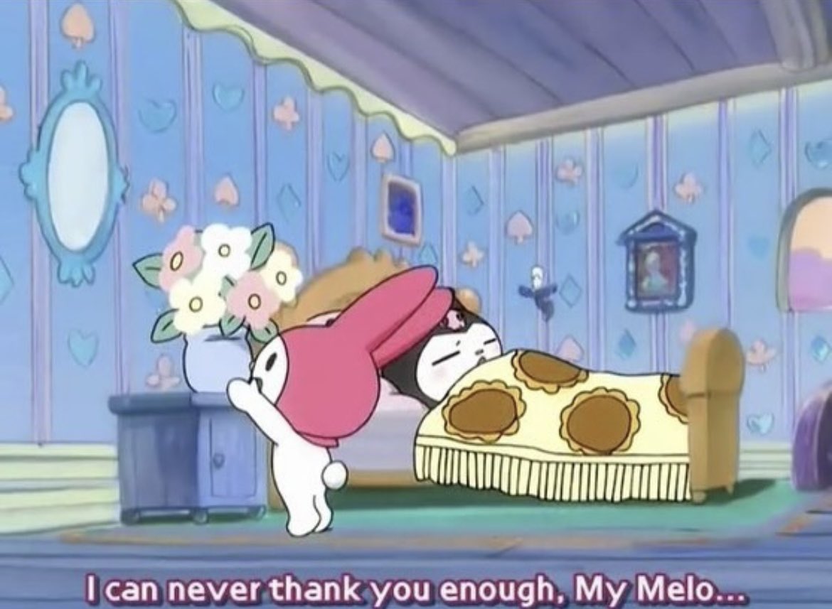 daiIysanrio's tweet photo. my melody bringing kuromi flowers 🥺 https://t.co/kr2ZWtPZyO
