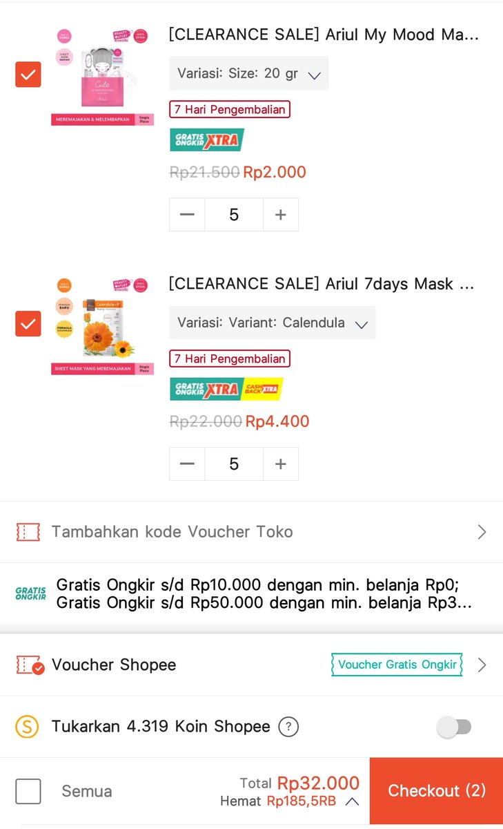 allobca's tweet photo. ‼️INFO DISKON‼️
ARIUL Sheetmask lagi clearance sale by sociolla guys ☺️

📍tanpa min/max pembelian
📍exp Maret/April 2024

checkout sekarang sebelum kehabisan❗ https://t.co/nEomoUxICz

#zonauang #zonaba #wtb #infodiskon #racunshopee #beauty https://t.co/x9CkHANdkT