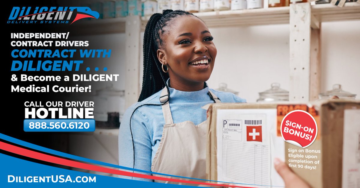 EXCourierIntl's tweet photo. Contract with Diligent and Become a DILIGENT Medical Courier! https://t.co/CK1mS4WX4m #driverrecruitment #mecialcourier #medicaldeliverydriver #conductores #truckdriverjobs #trucking #transportationjobs Español https://t.co/DzRLpyoxN6 https://t.co/oA8QVuPqyE