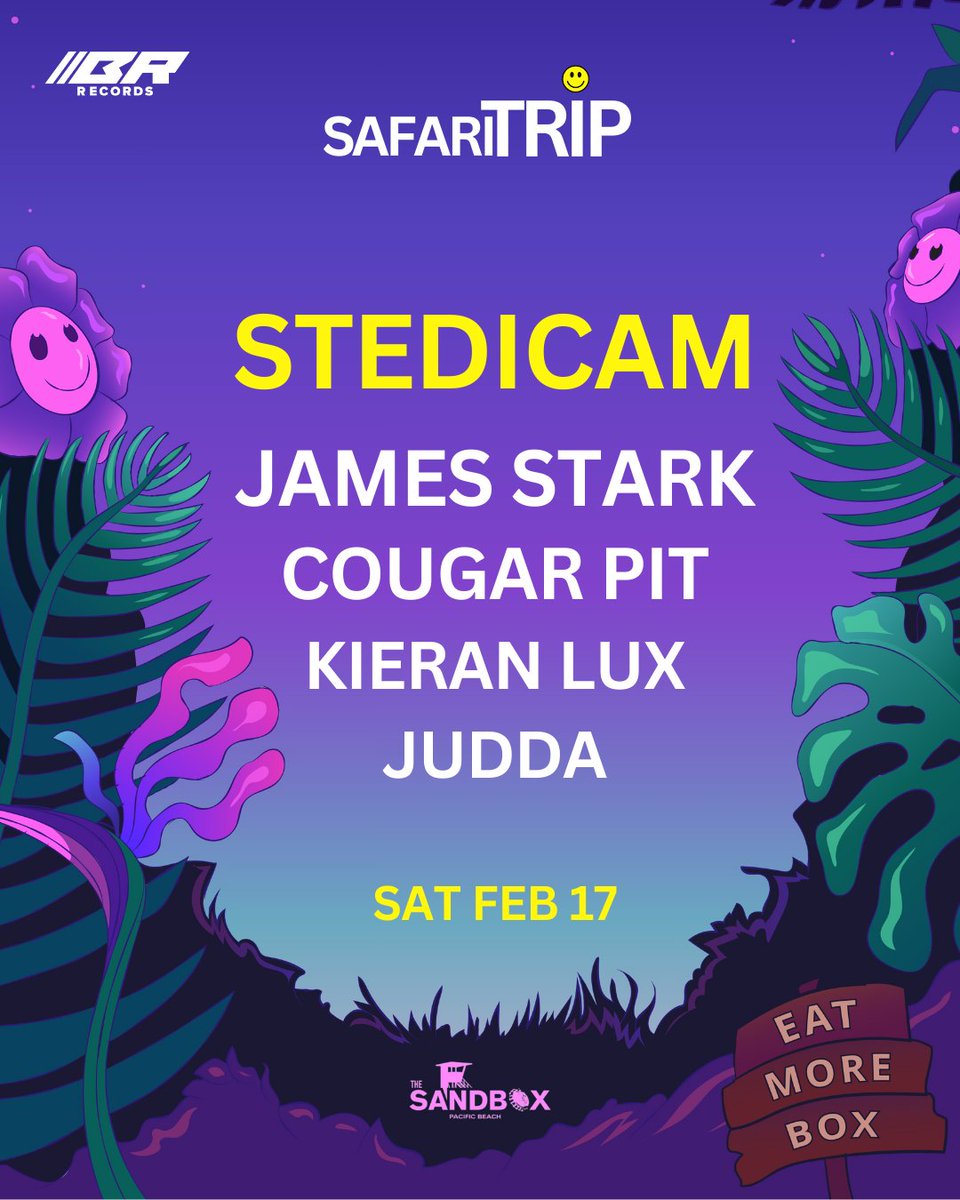 Gear up party animals 🦓🦒 🐘 <a href="/Backroomrecs/">Backroom Records</a> and Happeningtimes are taking you on a wild SafariTRIP on 2/17 at the <a href="/SandBoxSD/">The Sandbox</a>. Grab your binoculars and checkout your favorite Backroom Artists!
-
Free RSVP 👉 posh.vip/f/9476?t=recor…