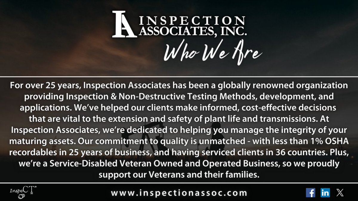 InspeCT360_'s tweet image. Trust us for world-class Inspection and non-destructive testing solutions. We're here to support your success. Learn more 👇
#WorldClassService #IndustryExperts #TestingMethods
#QualityAssurance #Inspections