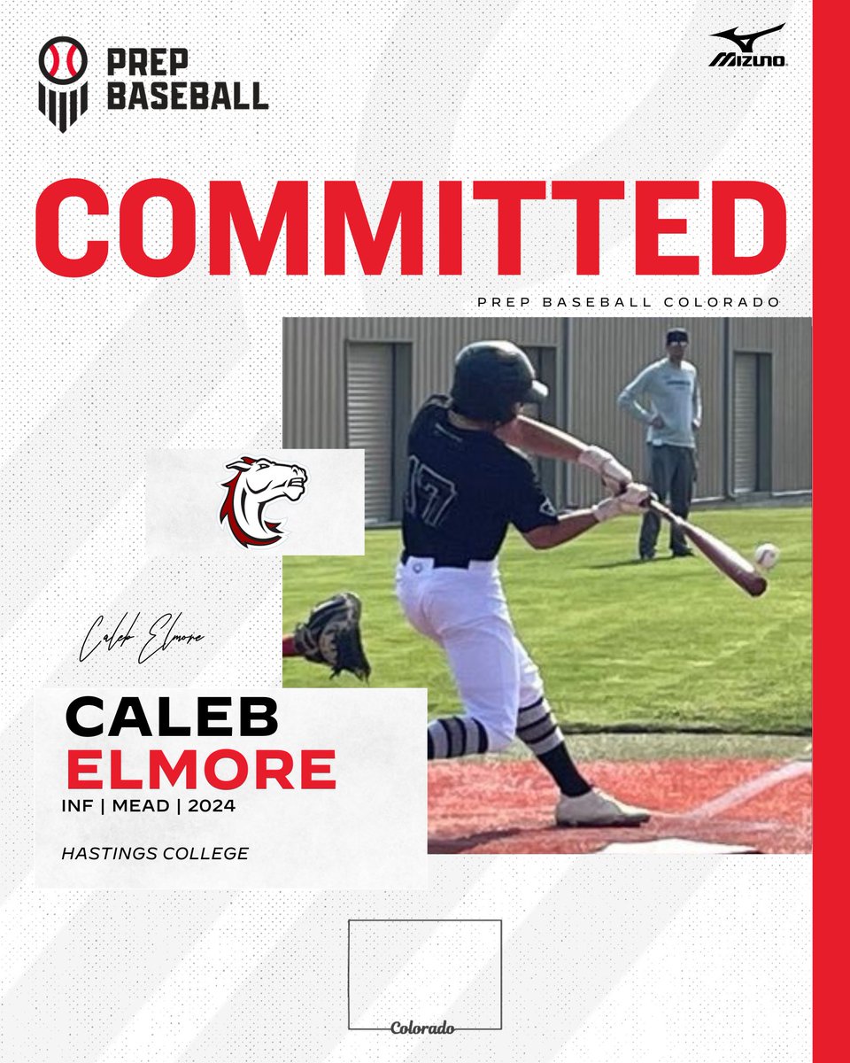 🚨𝐂𝐎𝐌𝐌𝐈𝐓𝐌𝐄𝐍𝐓 𝐀𝐋𝐄𝐑𝐓🚨

'24 INF Caleb Elmore (Mead HS) has announced his commitment to Hastings College. 

<a href="/CalebElmore17/">Caleb Elmore</a> || <a href="/usaprimeco/">USA Prime Colorado</a>