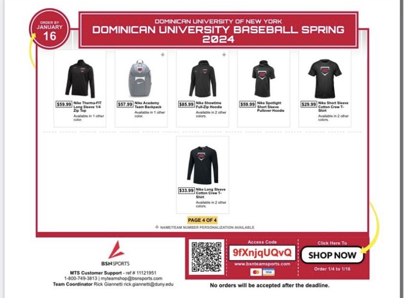 Still time to get your DUNY baseball gear before the spring! Shop is open until the 16th (link on profile)