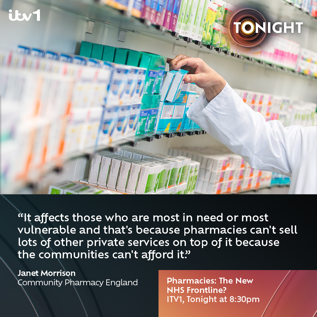 Have you been affected by chemist closures or a lack of medication?

It's estimated on average eight pharmacies are closing every week and they're at their lowest number since 2015.

<a href="/PaulBrandITV/">Paul Brand</a> investigates, 8:30pm on ITV1

Pharmacies: The New NHS Frontline?

Get involved