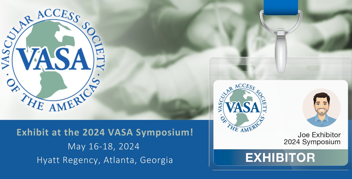 Sponsor & Exhibit at the 2024 VASA Vascular Access for Hemodialysis Symposium, May 16-18 in Atlanta, GA! The VASA Symposium is designed for all health professionals, interested in the management of vascular access. To view the Sponsor Prospectus visit: vasamd.org/_resources/doc…