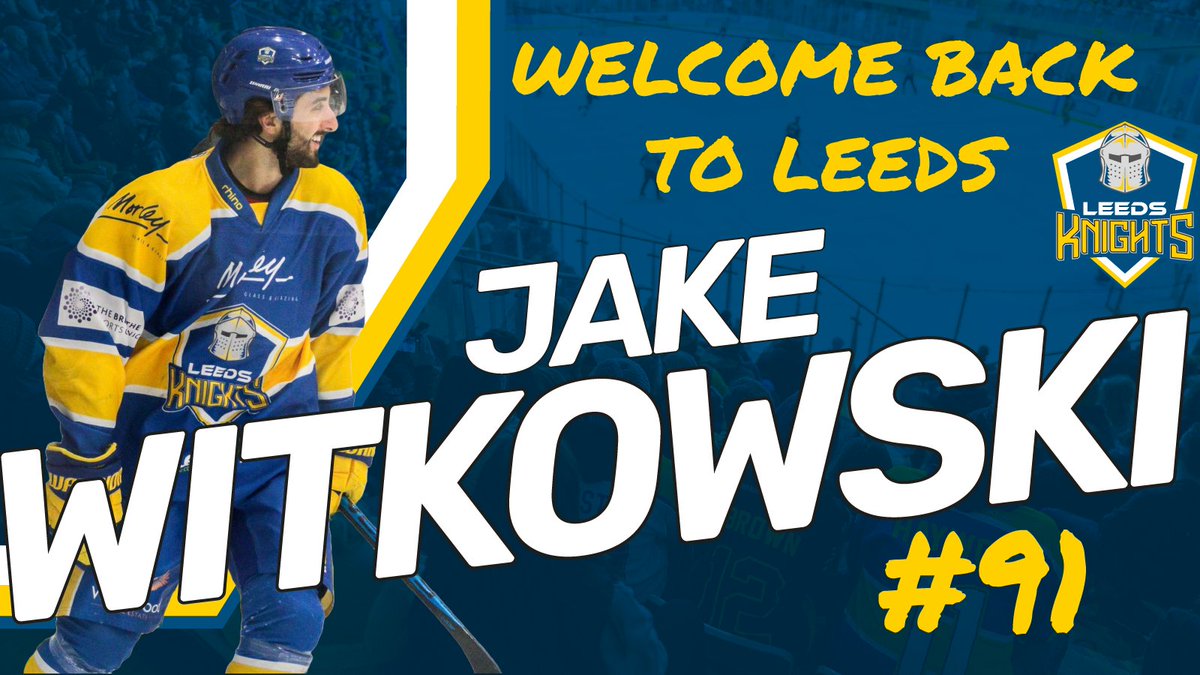 Leedsknights's tweet photo. The Boy is Back in Town, he’s Shipping up from Boston, welcome back to the Leeds Knights … #91 Jake Witkowski!🎯

The Morley Glass Leeds Knights are absolutely ecstatic to be welcoming back Jake to The Castle! 🏰

🗞️ https://t.co/1tA5UjezOg https://t.co/wM6LFkbIBx