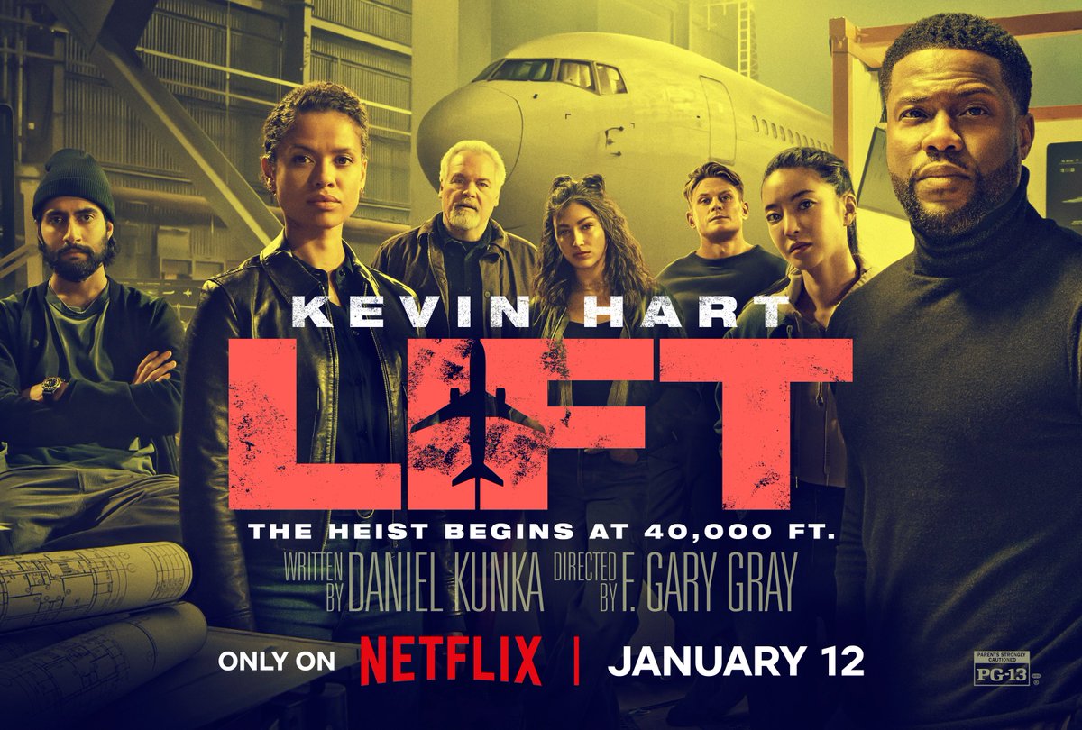 Lift takes off in 12 hours! 

Starring Kevin Hart, Gugu Mbatha-Raw, Vincent D'Onofrio, Úrsula Corberó, Billy Magnussen, Yun Jee Kim, Viveik Kalra with Jean Reno and Sam Worthington.
