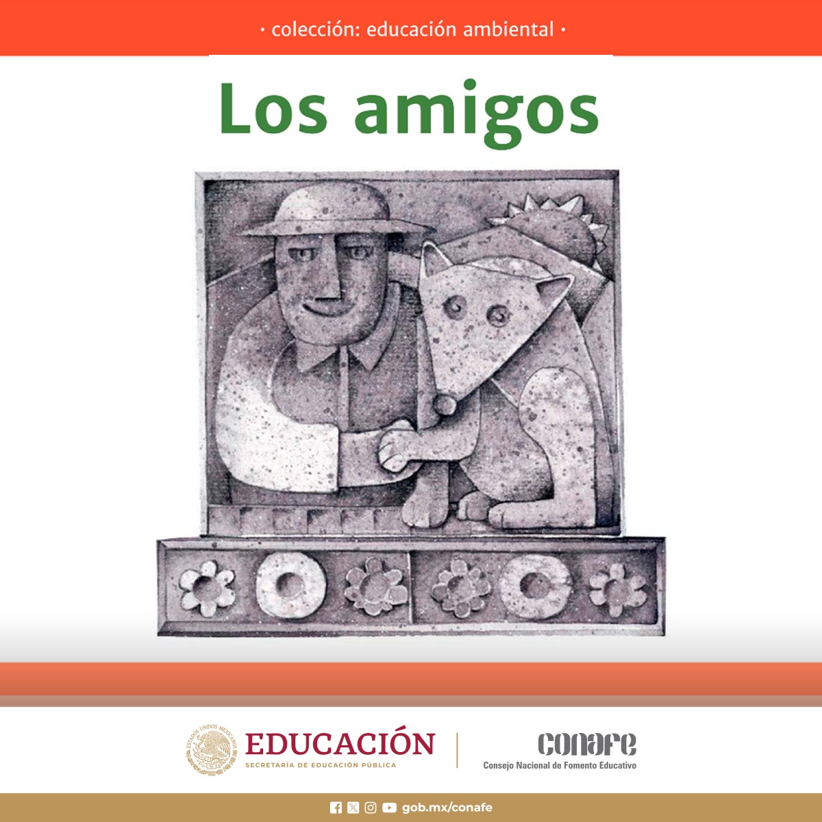 CONAFE_mx's tweet photo. No te pierdas la conmovedora historia del encuentro entre el hombre y el lobo. "Los amigos" es un cuento para niñas y niños escrito por Alejandra González que promueve el cuidado de la Biodiversidad y el valor de la amistad. 
#LecturasConafe
👇
https://t.co/YCyoZhndVf
@SEP_mx https://t.co/VasHkG8lY0