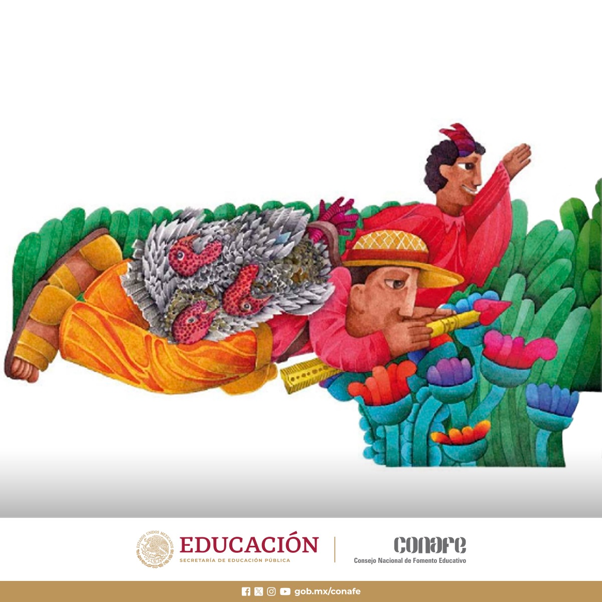 CONAFE_mx's tweet photo. No te pierdas la conmovedora historia del encuentro entre el hombre y el lobo. "Los amigos" es un cuento para niñas y niños escrito por Alejandra González que promueve el cuidado de la Biodiversidad y el valor de la amistad. 
#LecturasConafe
👇
https://t.co/YCyoZhndVf
@SEP_mx https://t.co/VasHkG8lY0