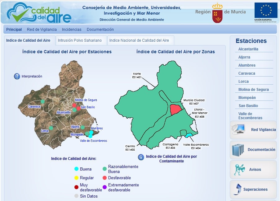 Este es el mapa de la calidad del aire hoy después de varias semanas batiendo récords y con estadísticas situádonos con la peor calidad de aire del país

Pero el alcalde (q encima es médico) se permite mentir siendo un tema de salud pública por el q debería tomar medidas urgentes