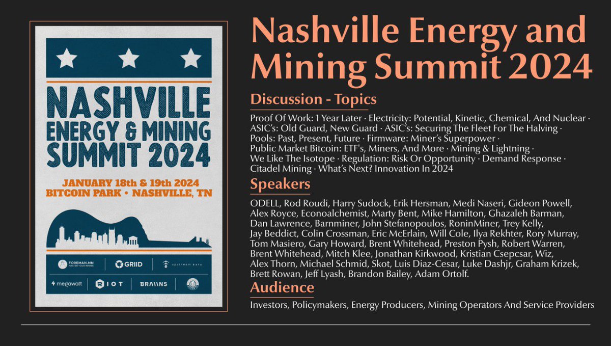 The Nashville Energy & Mining Summit 2024 is sold out.
