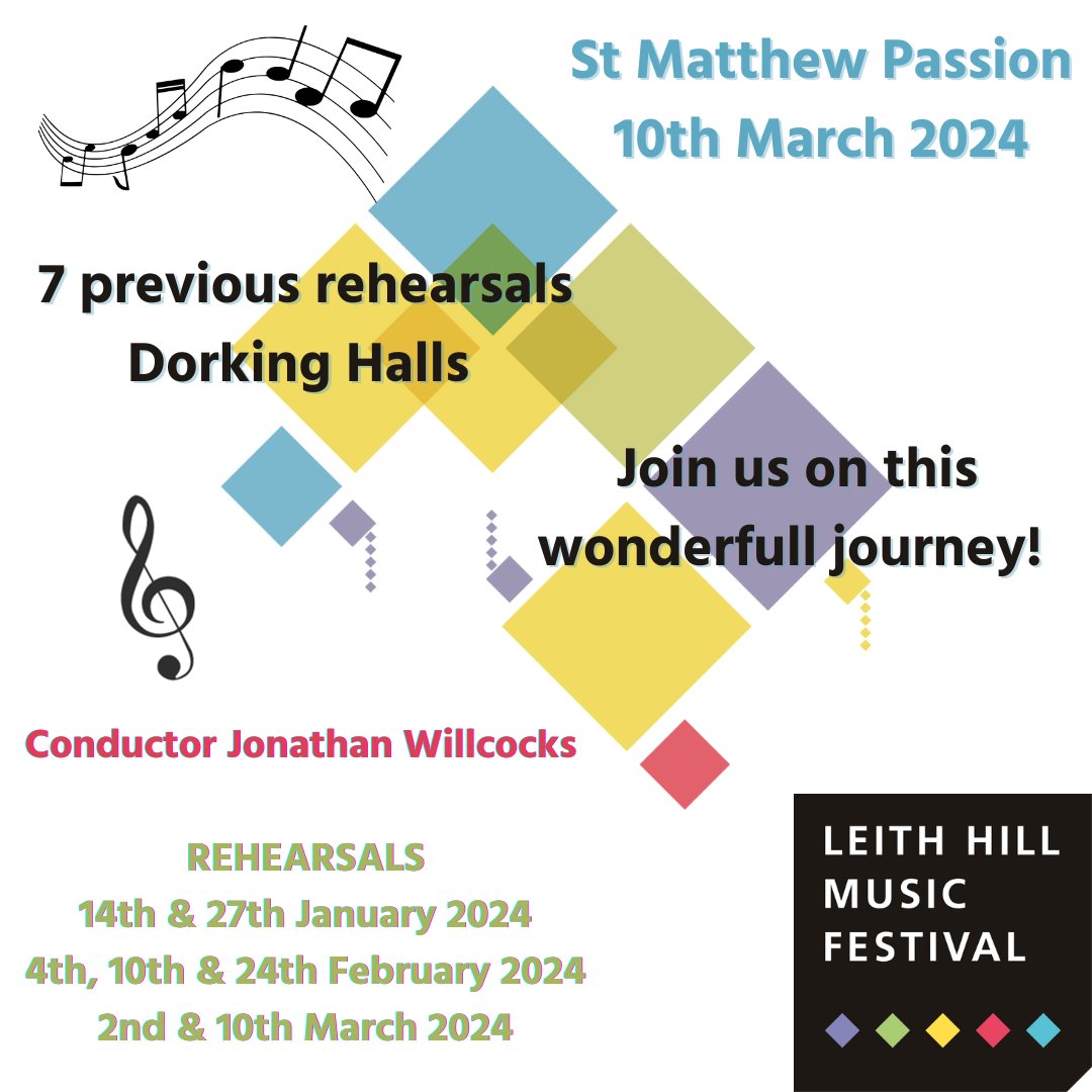 We're excited to start rehearsals this Sunday. So if you like to sing & aren't afraid of commitment buy your ticket now on @DorkingHalls website. @RoyalPhilSoc @gesspeaking @willcocks_j @thamesconcerts #music #choir #singing #festival #choral #classicalmusic #surrey