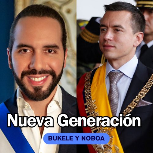 AJPalacios6's tweet photo. Bukele y Noboa, dos jóvenes Presidentes que luchan contra el terrorismo de El Salvador y del Ecuador.   Dios los ilumine y proteja de todo mal. "Falta Maria  Corina Machado" https://t.co/ODP2qjs1Jg