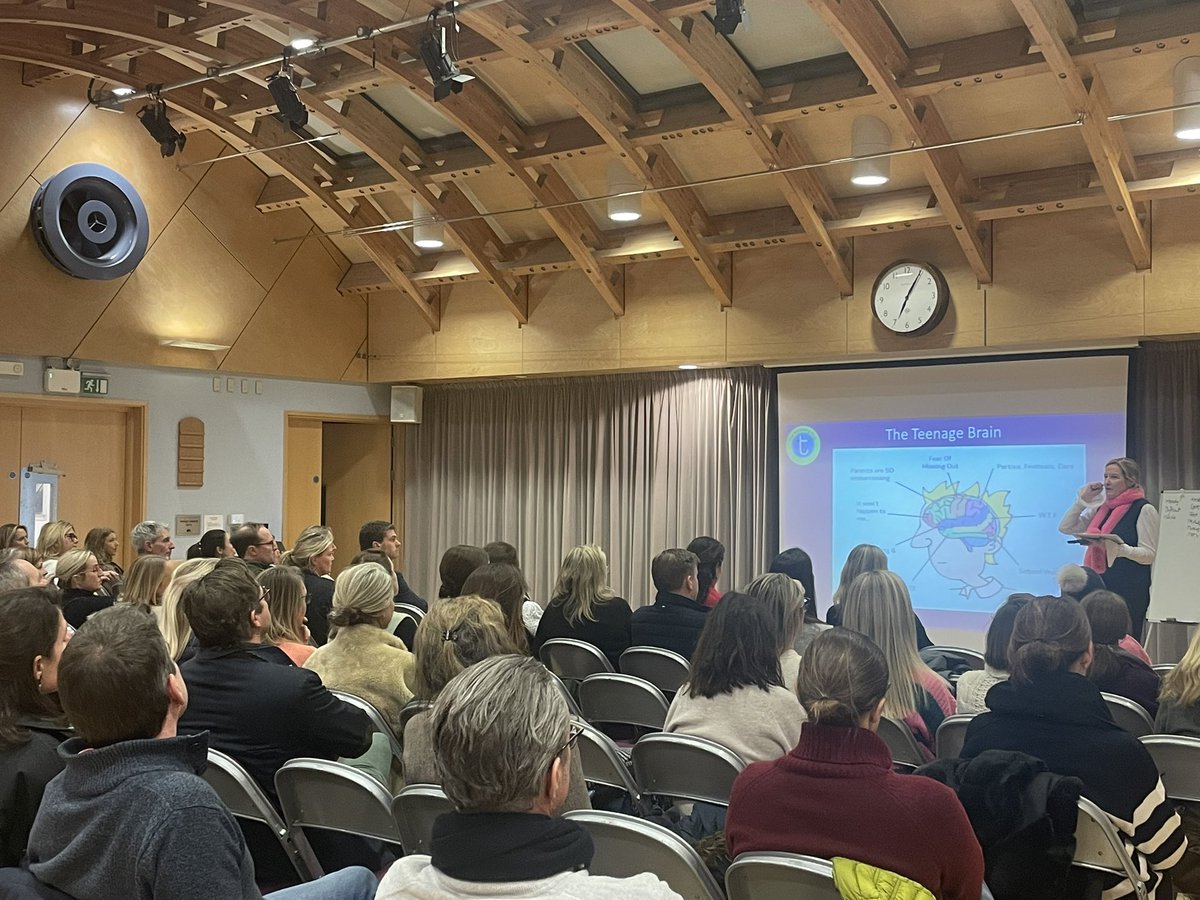 A great parent talk this evening from the wonderful Alicia Drummond @WellbeingHubTT Parents from <a href="/BroomwoodGirls/">Broomwood Prep - Girls</a> <a href="/BroomwoodBoys/">Broomwood Prep - Boys (formerly Northcote Lodge)</a> learnt a lot about managing adolescence and supporting your children through these years!