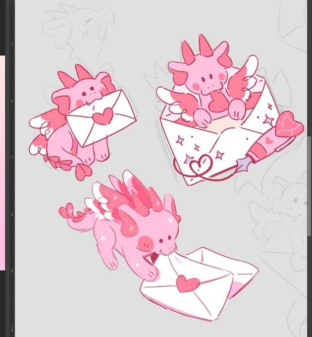 Sketching a matching sticker 