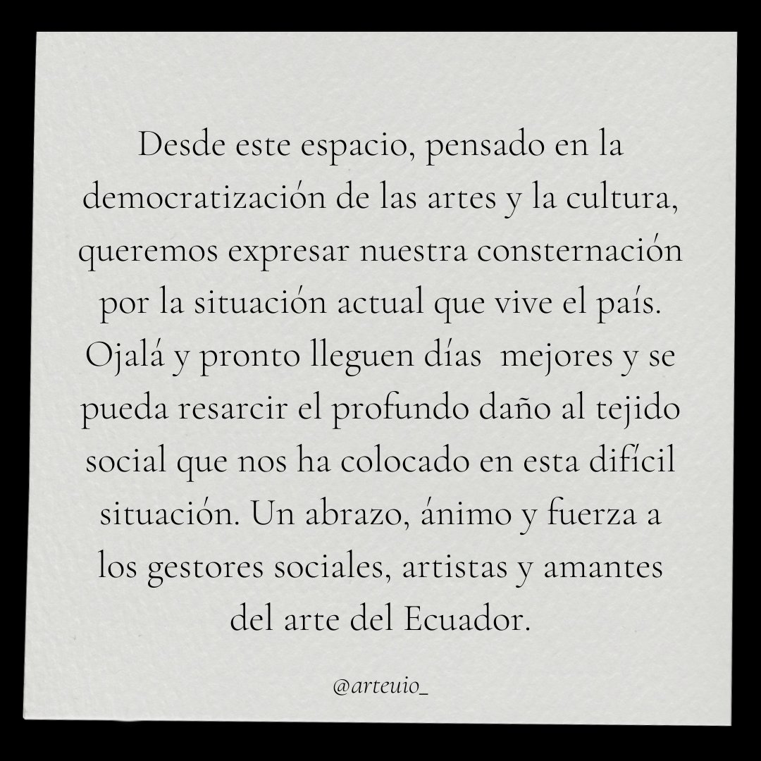 arteuio_'s tweet photo. Sobre la situación en Ecuador...
•
#arte #Ecuador #Quito #arteecuador https://t.co/2iXN37MxZM