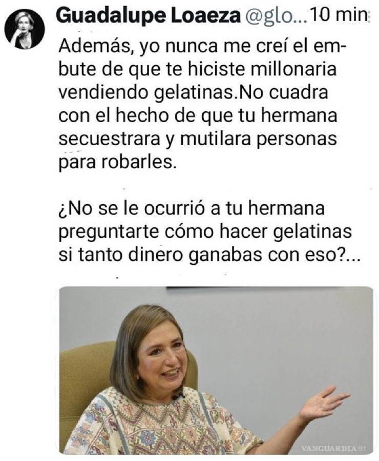 FabioAlonsoM's tweet photo. La señora Loaiza  tuvo un lapsus también?  o realmente le dijo lo que tenía que decir. 
Gelatinera corrupta @XochitlGalvez https://t.co/XnDnZjW7yZ