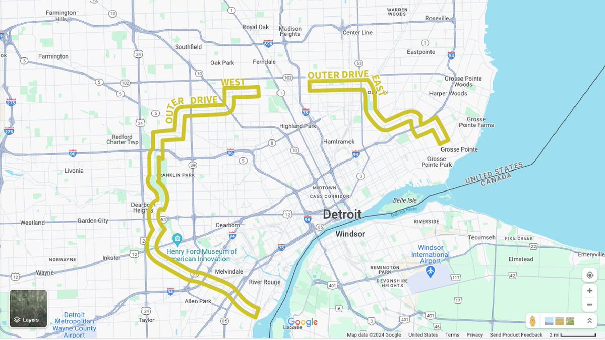 What’s the history of Outer Drive, and why isn’t it continuous? In the latest episode of CuriosiD, <a href="/patbwdet/">Pat Batcheller</a> takes a ride on metro Detroit’s “scenic boulevard” to explore the story behind its twists and turns 🧵