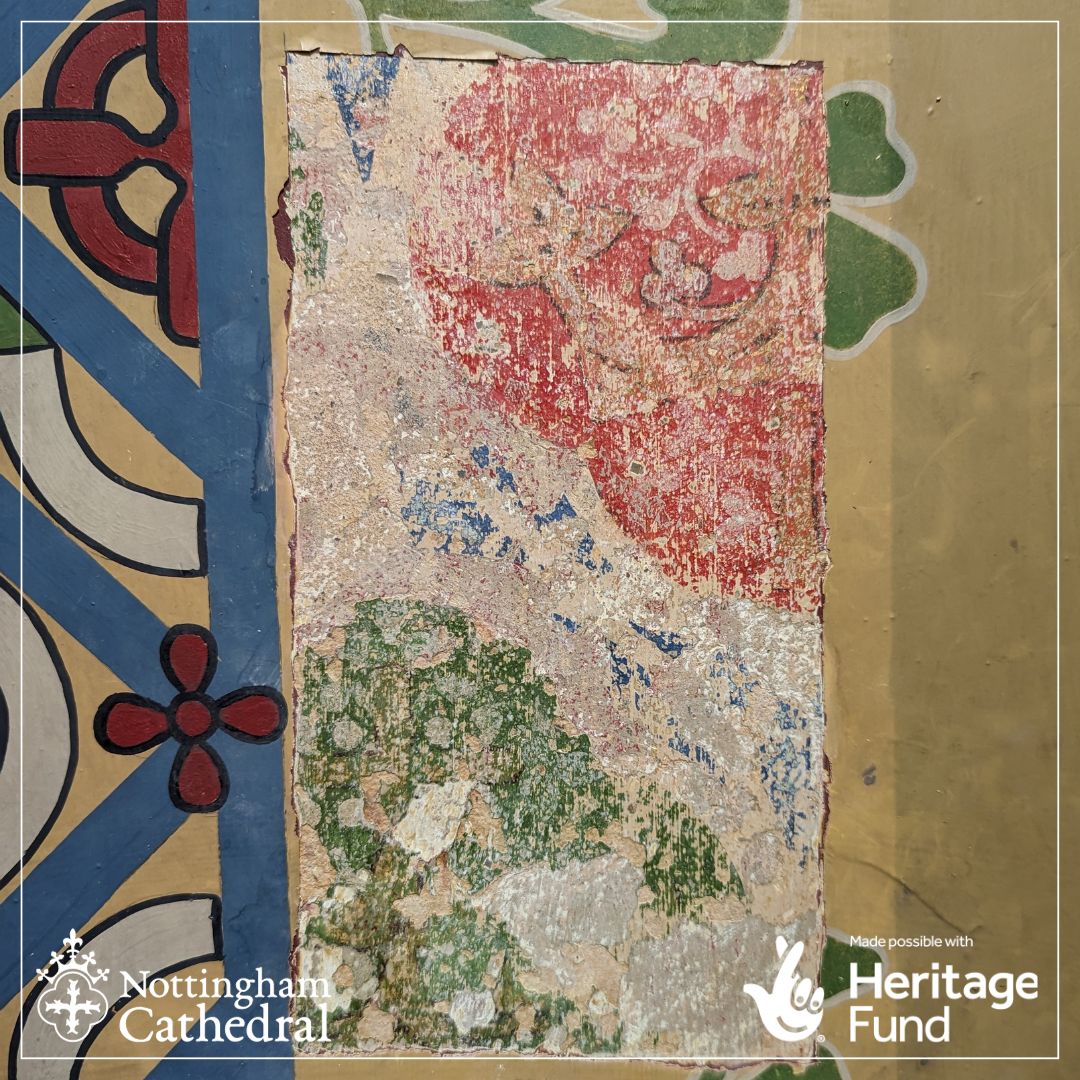 ClivedenConservation (@clivedenconserv) on Twitter photo Our paint trials within the Unity Chapel <a href="/nottscathedral/">Nottingham Cathedral</a> includes the reredos. By removing layers of paint we have reached the earliest decorative scheme - a golden crown emblazoned on a scarlet quatrefoil, with foliage & white flowers. #HeritageTreasuresDay <a href="/HeritageFundUK/">The National Lottery Heritage Fund</a> Our paint trials within the Unity Chapel <a href="/nottscathedral/">Nottingham Cathedral</a> includes the reredos. By removing layers of paint we have reached the earliest decorative scheme - a golden crown emblazoned on a scarlet quatrefoil, with foliage & white flowers. #HeritageTreasuresDay <a href="/HeritageFundUK/">The National Lottery Heritage Fund</a>