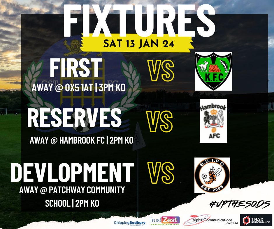 TSods's tweet image. Support the Sods on the road this weekend with all three teams in action.

Take your pick 🤩

#UpTheSods #GetYourFix #TheSodsNeedYou ⚪️⚫️⚪️⚫️