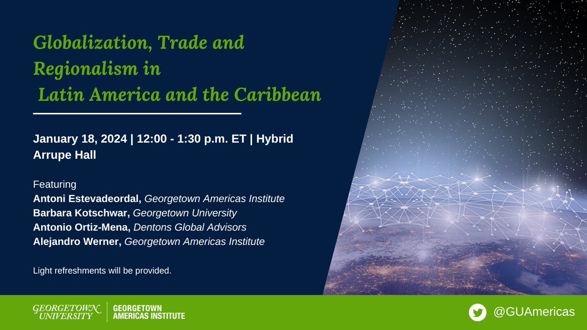 Next 📅 Thu, join us for a chat on the evolving global economic landscape & its implications for LAC trade & integration policies w/experts @EstevadeordalA, @BRKotschwar, @Antonio_OrtizM, and @alejandrowerne7. RSVP here: ow.ly/Azjm50Qq8xo