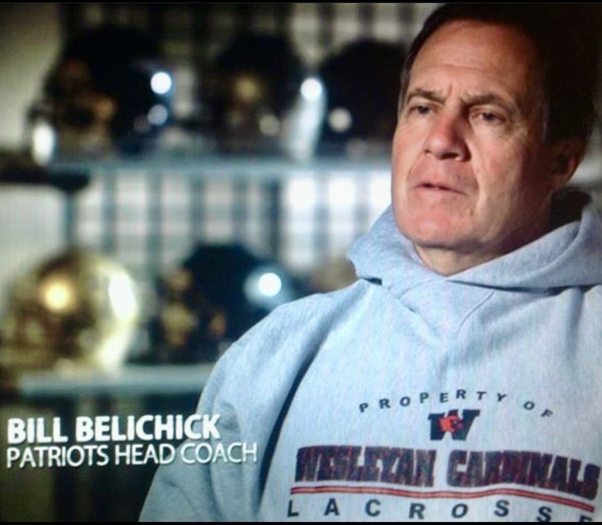We have such great appreciation for the greatest coach in NFL history, Bill Belichick ‘75. We are excited to see what lies ahead for this coaching legend. 🐐 7x Super Bowl Champ and former Wesleyan Lacrosse Captain. #doyourjob👊