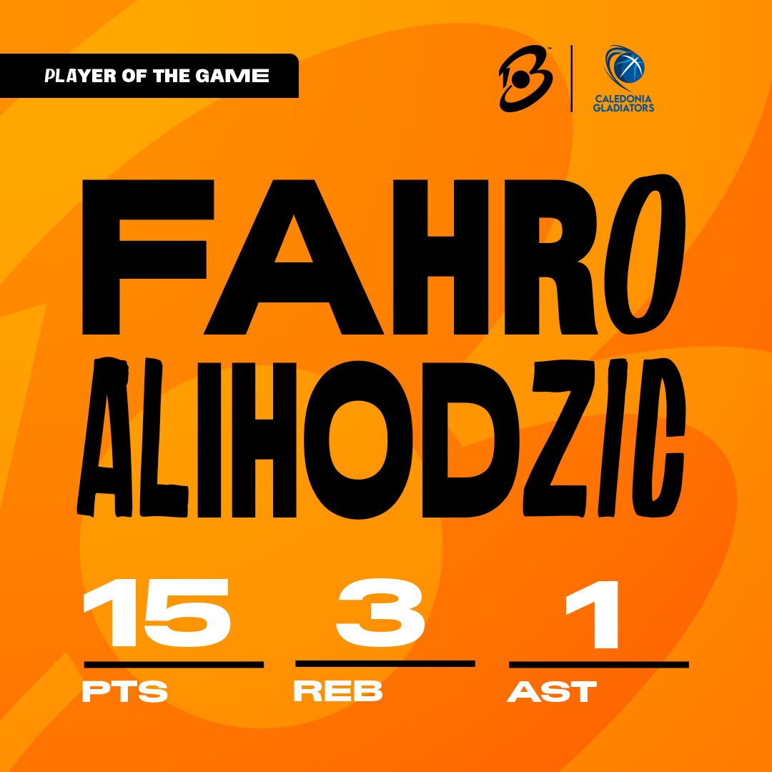 🏴󠁧󠁢󠁳󠁣󠁴󠁿⚔️ Are you not entertained!? The <a href="/Cal_Gladiators/">Caledonia Gladiators</a> are led to a vital Trophy victory by their captain, <a href="/FahroAlihodzic/">Fahro Alihodzic</a>, who takes home #UNBEATABLE Player of the Game honours!

📺 WATCH HIGHLIGHTS: youtu.be/WLOWFq4Ls88?fe…

#BritishBasketballLeague