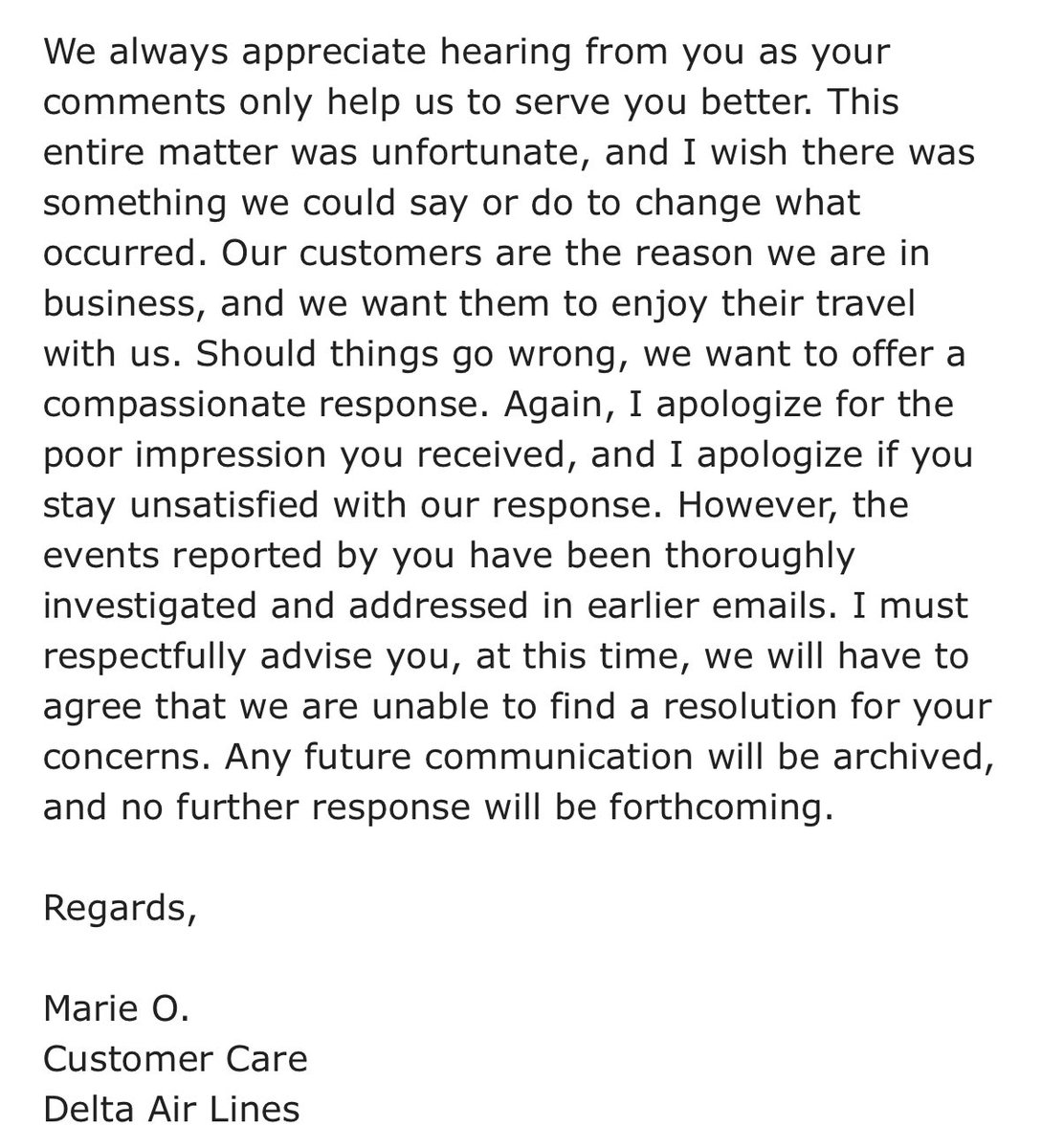 loganremmers's tweet photo. @Delta @BarstoolBigCat long time AWL who needs help. Delta admitted making a mistake which cost us $2k in additional flight costs and is now offering only $150 and has ceased communication. You got one more skullfuck in you? https://t.co/6f4uqyQeCY