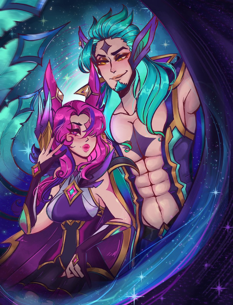 「Star Guardian Rakan and Xayah   . . I'll」|Missdoodlesalot 🚀 PAX East Bostonのイラスト