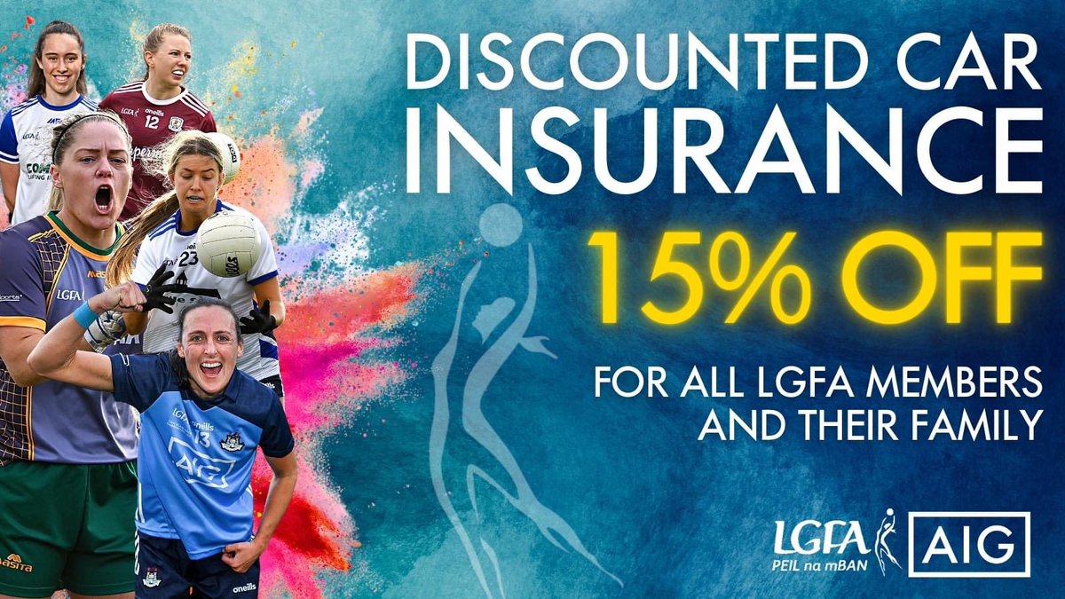 Did you know LGFA members get Car Insurance discounts? 🚗

Check out the 15% discount from our insurance partner AIG, go to➡️ aig.ie/about-us/our-s… for a quote

All quotes in January have a chance to win a €100 One4All Voucher! Get a price today!

AIG Ireland #EffortIsEqual