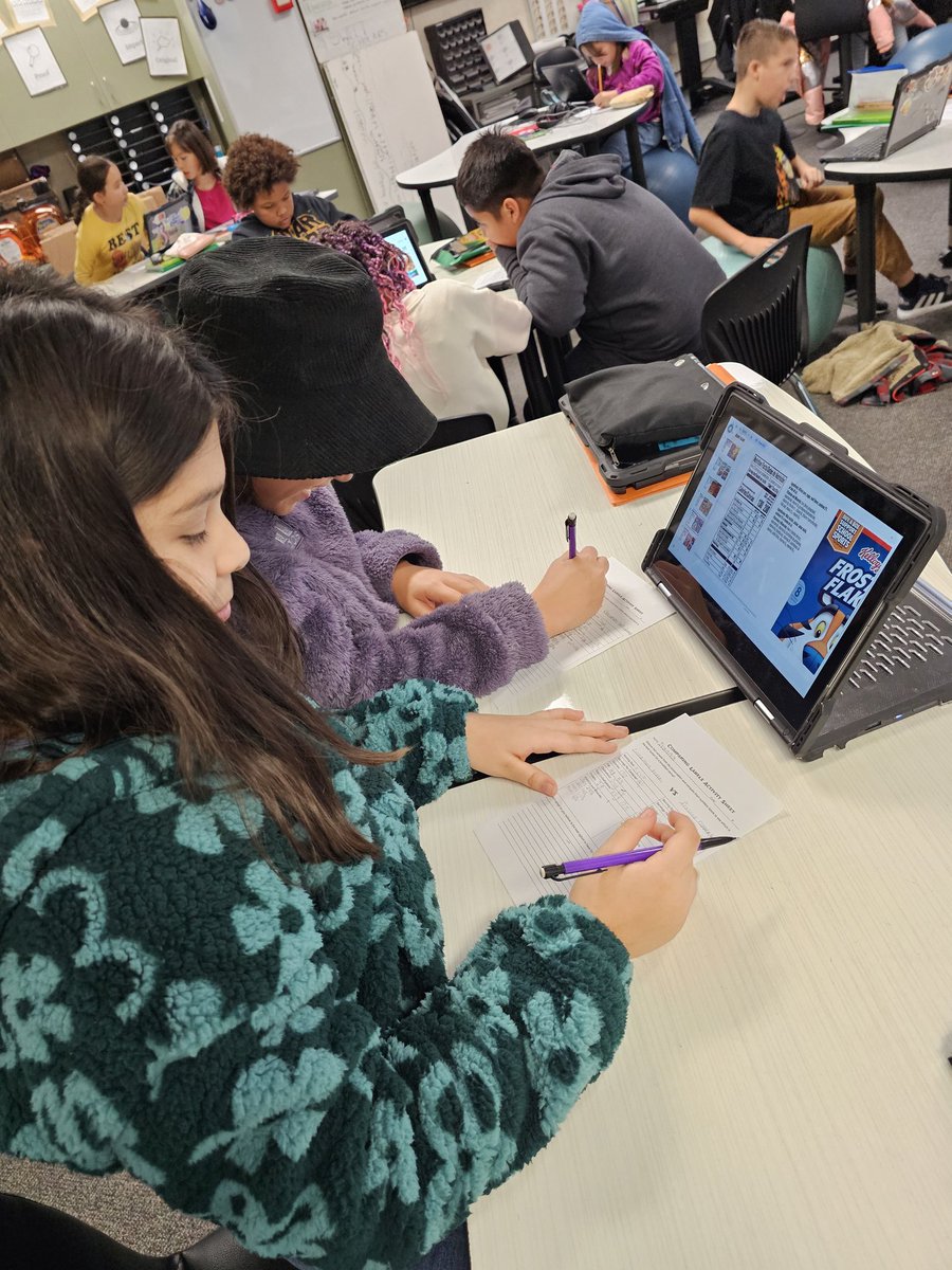SweetScholars's tweet photo. Time to look at those nutrition facts and compare some of our favorite cereals. An eye opening experience, to be sure. #NutritionUnit #NotAllCerealsAreCreatedEqual #GotMilk @FalconsAvalon https://t.co/gEJf8ztisT