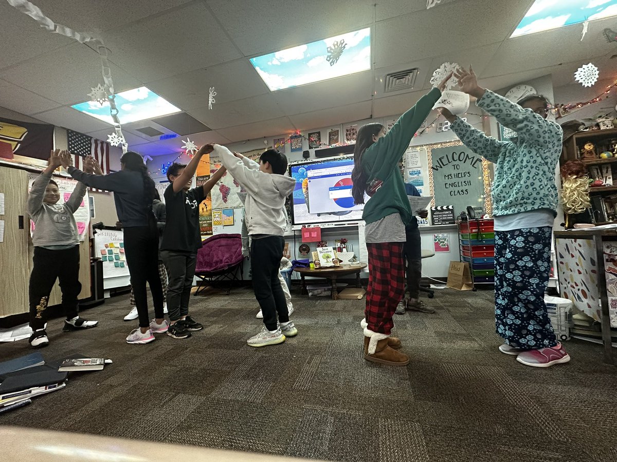 Reading with a twist! 6th grade channeled their inner performer and acted out The Three Little Pigs today as we begin our lit essay unit!!