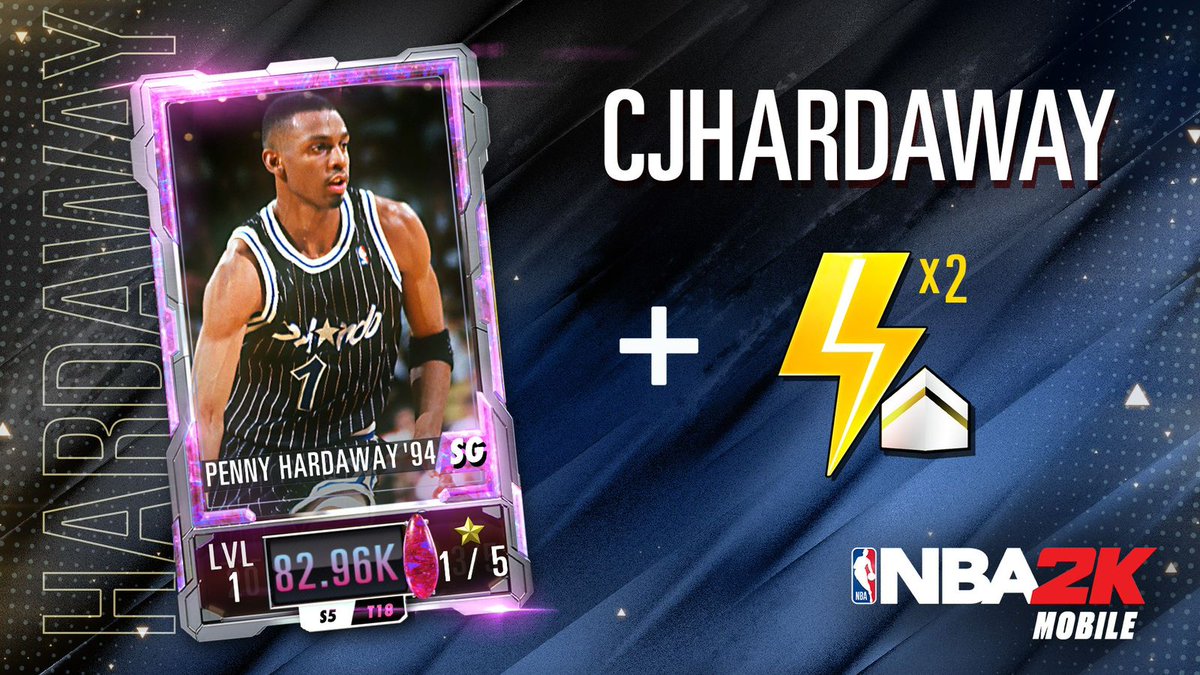 NBA2kMobileCoin's tweet photo. 🚨 #LockerCode #NBA2KMobile

New code for Penny 👀

Enter the #code “CJHARDAWAY” in The Stat Line in the news section to get this card. Available thru 1/30, one per account.

#NBA2K #mobile #Android #iOS #NBA https://t.co/9qYQ3NZb3V