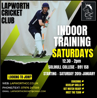 Lapworth_CC's tweet photo. A date to put in the diary.
All ages &amp; abilities welcome. Feel free in getting in touch.
#lapworth #villagecricket #preseason #winternets https://t.co/0VJtsgZIVw