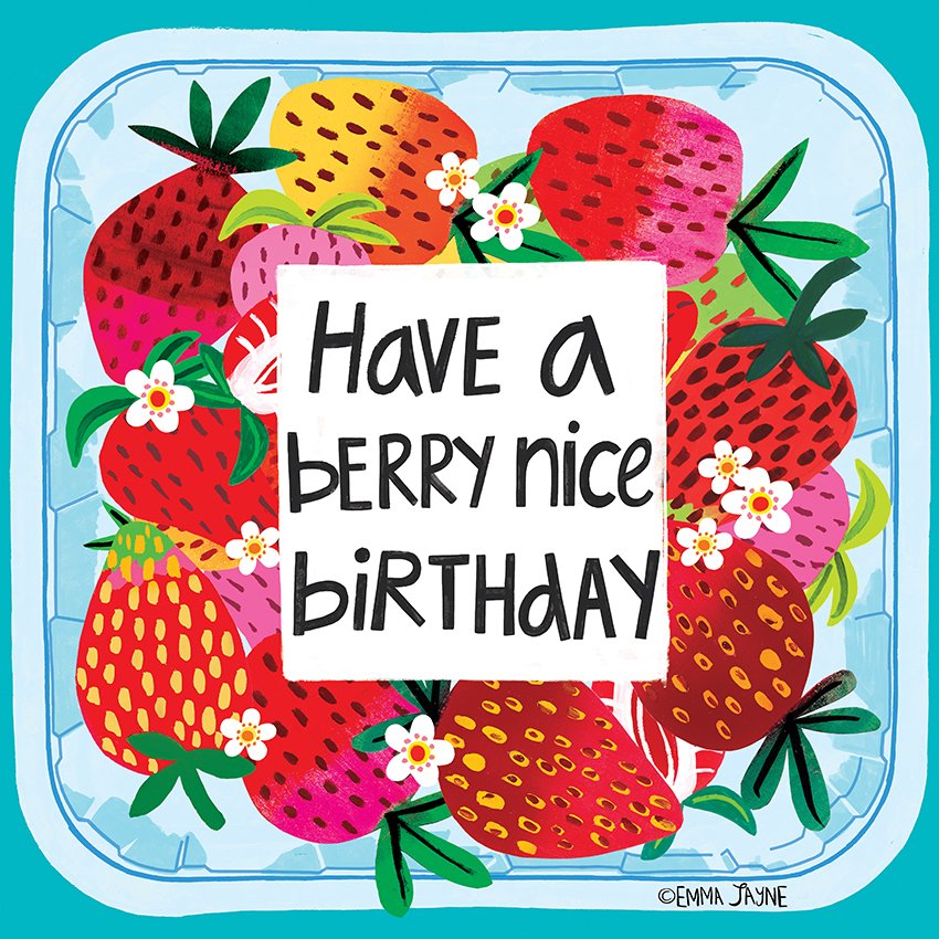 emma_j_designs's tweet photo. Today is my daughter's birthday. She turns 23!
Here is a card I made for her especially. Her favourite fruit is strawberries ππ
#strawberries #cardesigner #birthdaycarddesign #Illustrator https://t.co/mgWeUuMZqn