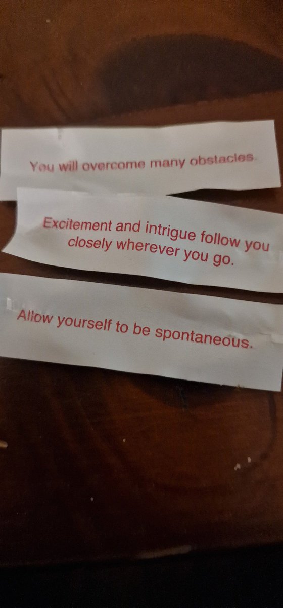 TheDJStalker's tweet photo. Triple hit on Chinese Fortune Cookies #FortuneTold #Chinese #ChineseCulture #LuckyMe #TheFuture https://t.co/qqbq8CGHQL