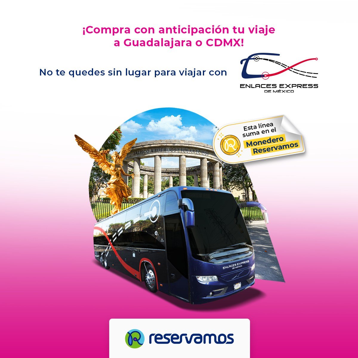 ¿A dónde te lleva tu próxima aventura con Enlaces Express? ¡Encuentra tu ruta ideal y haz realidad tu viaje soñado! Compra tus boletos en Reservamos y déjate llevar por experiencias inigualables: bit.ly/3tfd78a #ViajesReservamos #EnlacesExpress