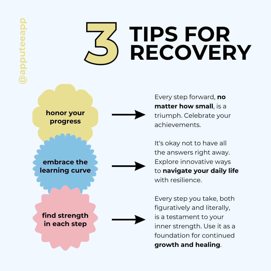 Every sunrise marks a new chapter in our journey of recovery. It's a path filled with challenges, but each step forward is a testament to our strength and resilience. Remember, it's not about how fast we move, but the courage to take the next step. #amputeerecovery