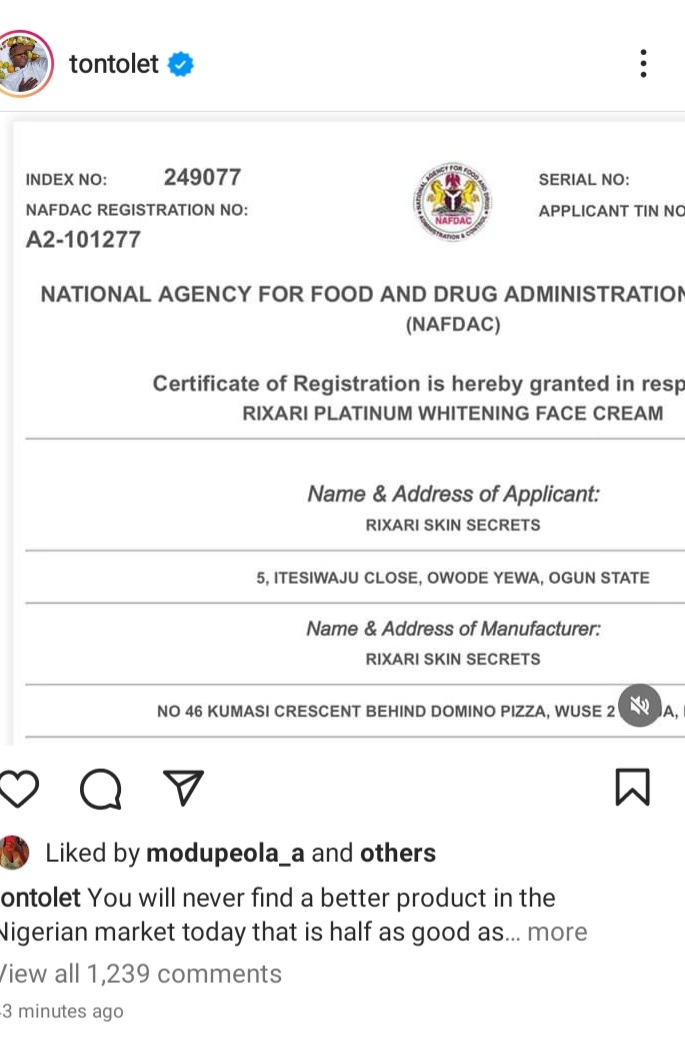 Taihozmedia's tweet photo. This year 2024, nobody  wan gree for anybody. 😁😁

King Tonto responds with NAFDAC RECEIPT. 

Verydarkman Uk timi dakolo Tb Joshua https://t.co/UxlUV8lTcM