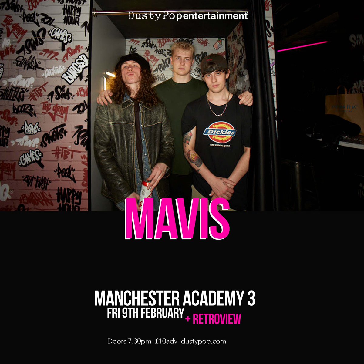 Retroviewuk's tweet photo. We’re thrilled to announce we will be supporting @mavisuk on 9th Feb at Manchester academy 3️⃣

Tickets available through link in bio 🎟️

#gigs #manchester #livemusic #Mavis #retroview https://t.co/VD4YMZfjha